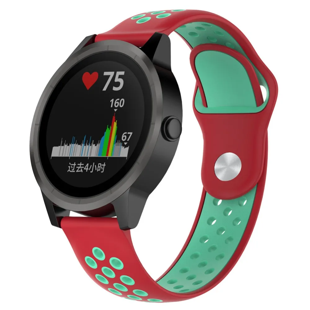 Новый 20 мм сменный силиконовый ремешок для наручных часов Garmin vivoactive3 vivomove HR