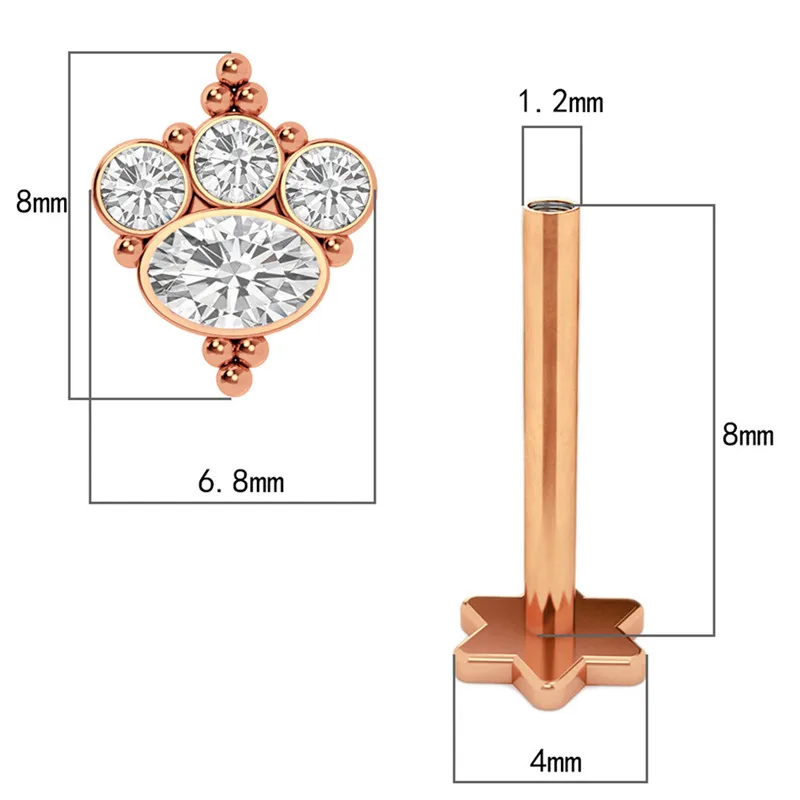 1 шт. трагус пирсинг хряща уха кольцо Helix Labret Piericngs 1,2*8*4 мм шпильки для губ Грач мочка пирсинг ювелирные изделия для тела Пирсинг уха