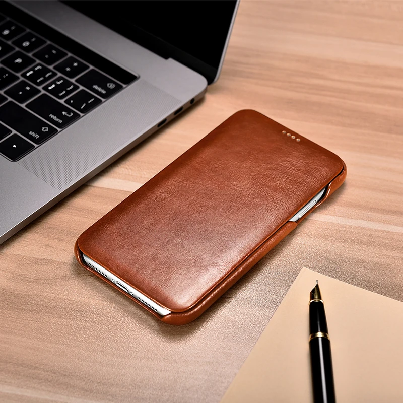 Icarer чехол для iPhone XS Max бумажник из натуральной кожи Apple Curve откидной книжка