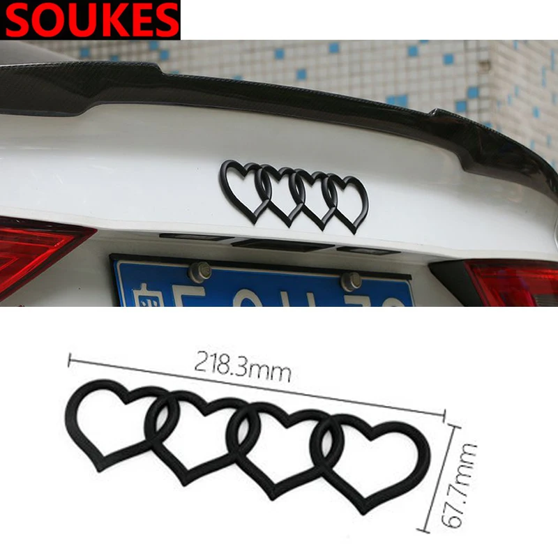 Модифицированная наклейка на багажник автомобиля логотип 3D для Audi A3 A4 B8 B6 A6 C6 A5 B7 Q5