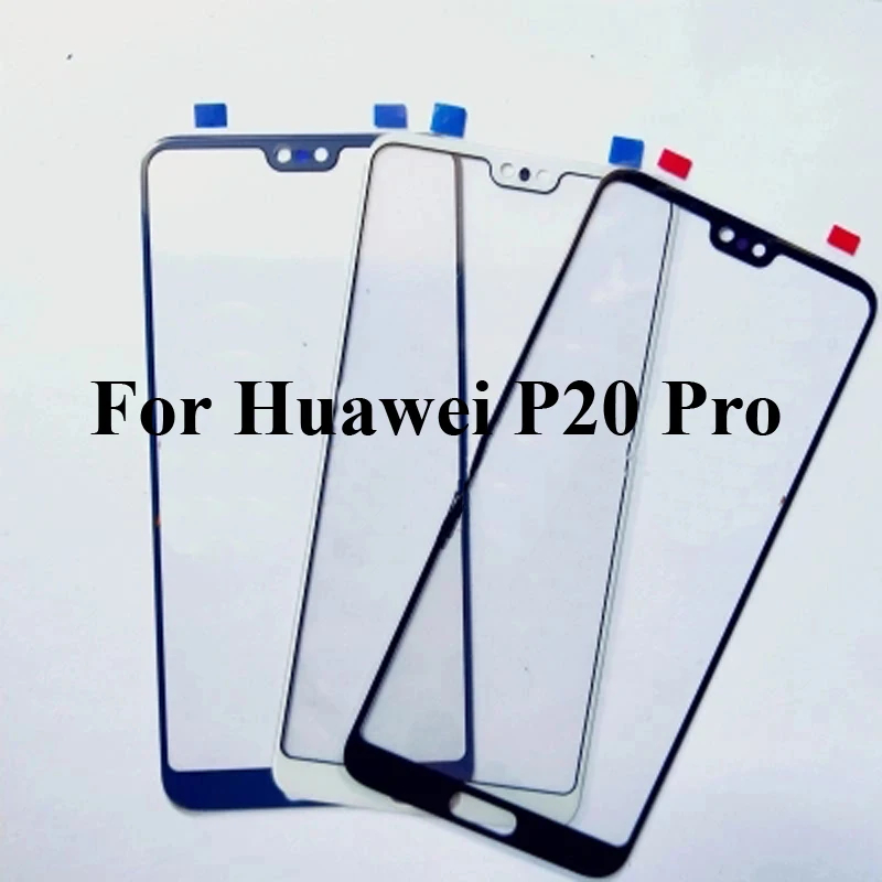 

2 шт. для Huawei P20 Pro P 20 Pro стеклянный объектив сенсорный экран Внешний экран для Huawei P20 Pro стеклянная крышка без гибкого трубопровода