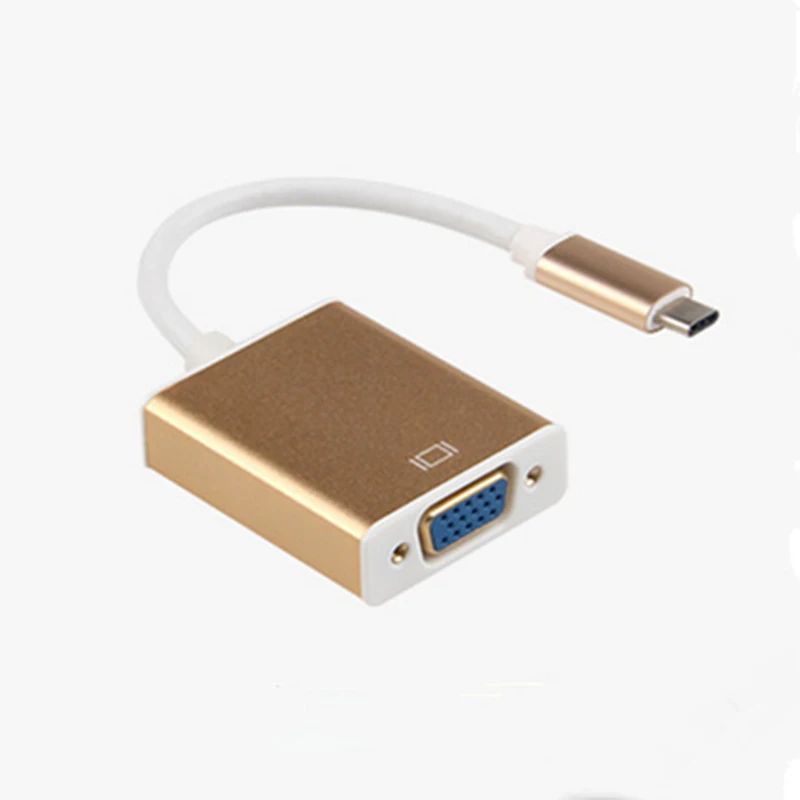 Переходник USBC на VGA USB 3 1 Type C кабель-конвертер Папа-мама 1080P FHD для Macbook 12 дюймов