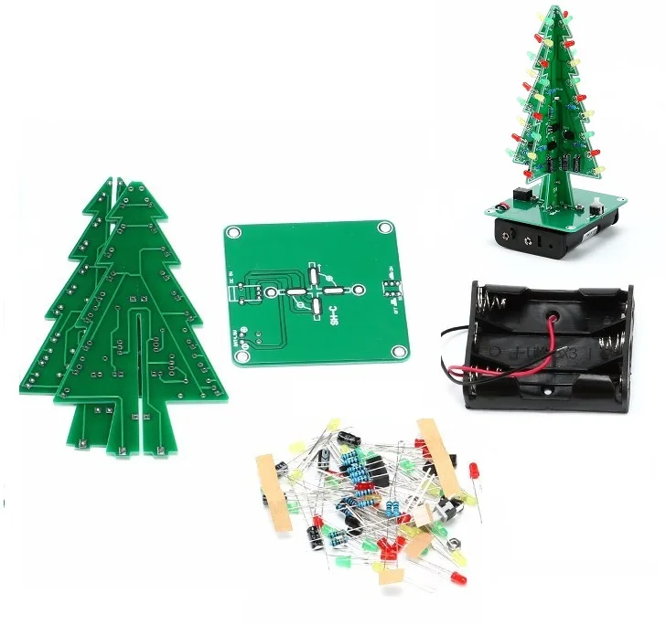 Трехмерная трехмерная светодиодная Рождественская елка набор сделай сам