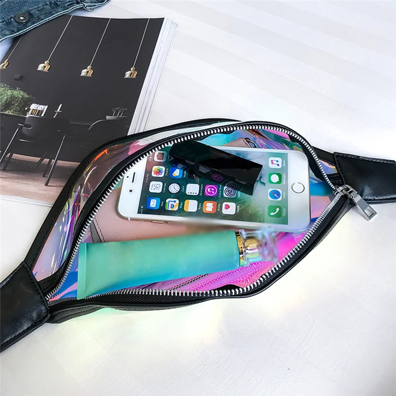 Aelicy Hip Hop Streetwear Waist Pack Laser Beach Bag Men Crossbody Belt Women Joker Riding Running Chest Bags | Багаж и сумки