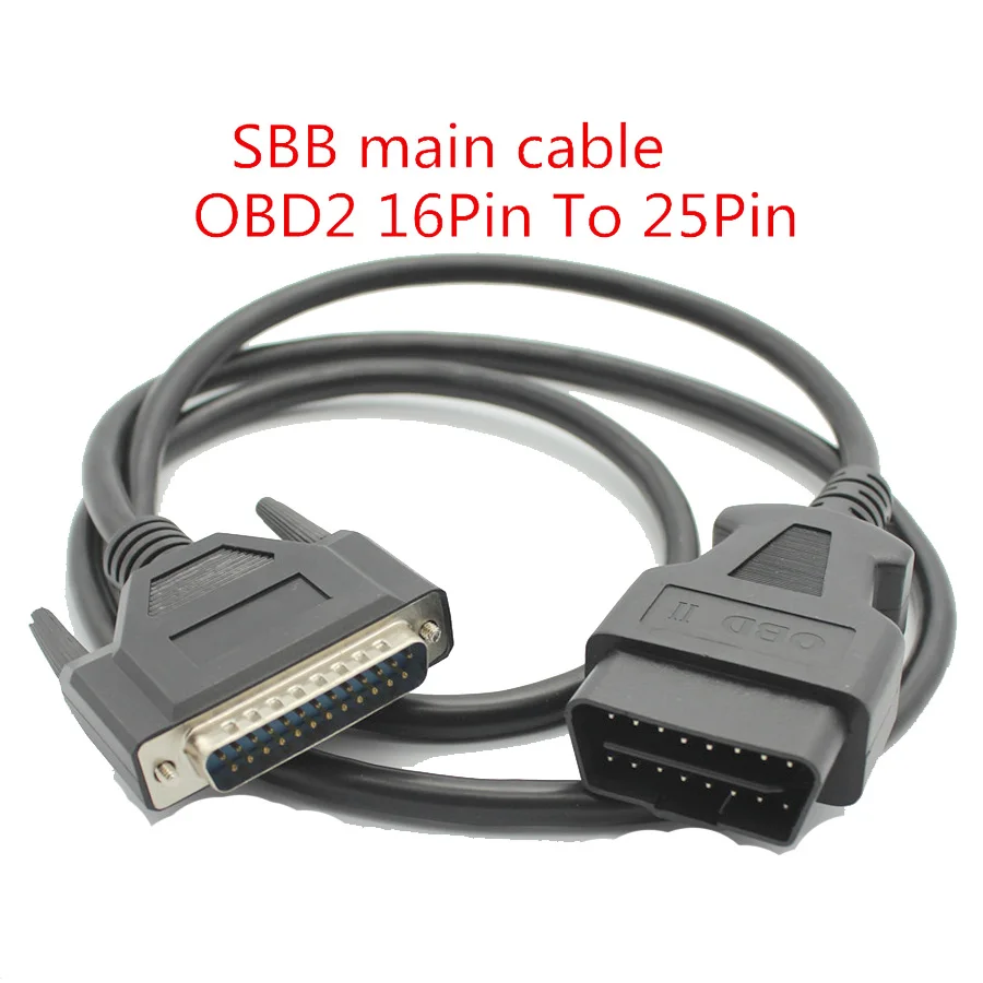 Новый кабель OBD2 с 16PIN на 25 PIN для SBB программатор ключей Sbb v33 Key prog OBD 2 адаптер