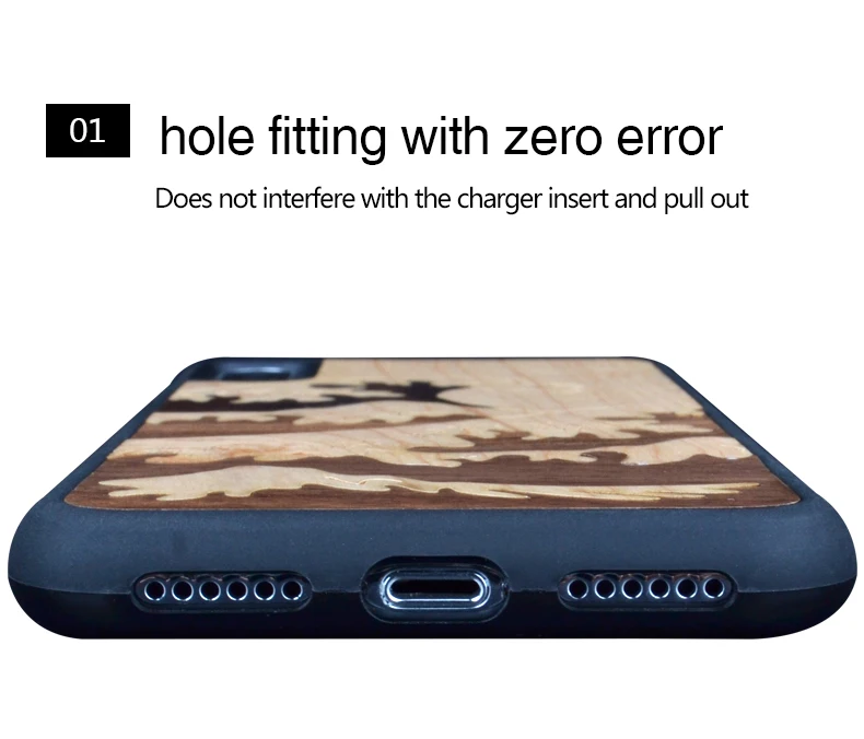Морская волна деревянное ремесло для Iphone 8x7 6 S Plus чехол, защитный настоящий Деревянный чехол для телефона для samsung Galaxy S7 S8 Plus чехол