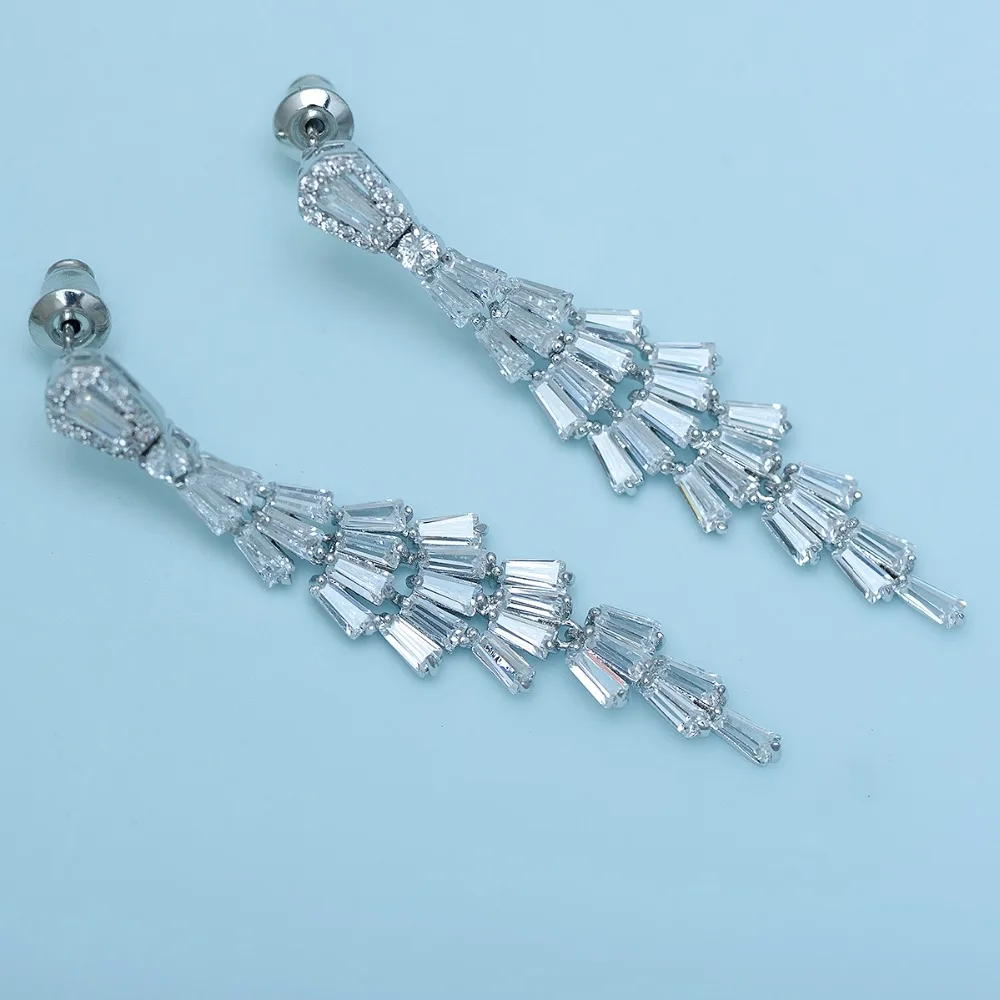 LUOTEEMI Белое золото Цвет 2016 Свадебные Новый класса люкс от Clear Cubic Zirconia в