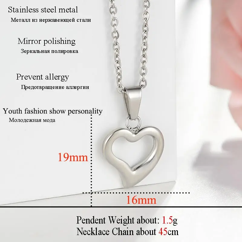 ZFVB 2019 модное ожерелье с сердцем женские ювелирные изделия из нержавеющей стали