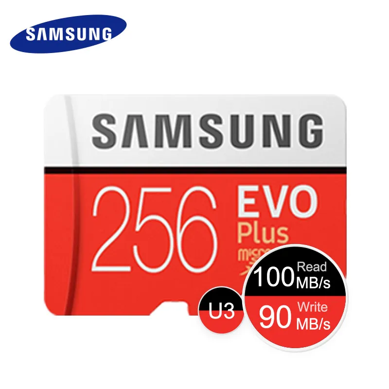 SAMSUNG Карта Micro Sd Карты Памяти 256 ГБ EVO+ EVO Плюс SDXC UHS-1 Class10 TF Карта C10 95 МБ/С. Устройства Хранения Телефон карты карта памяти микро сд для телефона карта памяти micro sd карта памяти для телефона