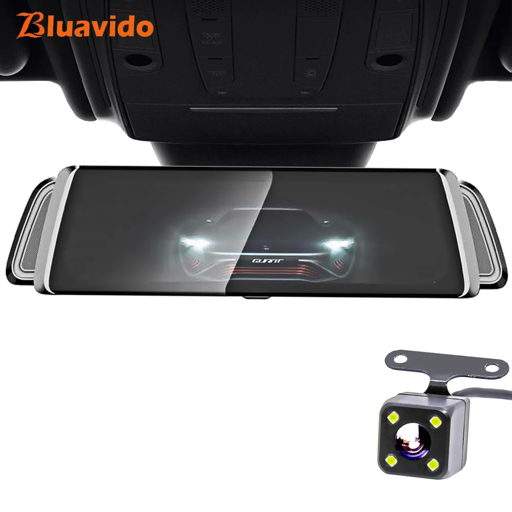 Bluavido 9,35 Дюймов 4G Android Зеркало DVR ADAS gps навигация FHD 1080P Dash камера с двойным объективом дистанционный монитор Автомобильный видеорегистратор