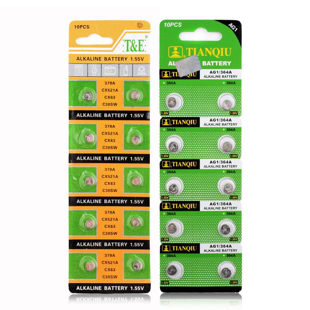 YCDC 10 шт. AG4 батареи 1,5 V AG0 AG1 AG2 AG3 AG4 AG5 SR521SW LR621 SR626 SR754 361 CX69 щелочной аккумулятор Кнопка Батарея для часов