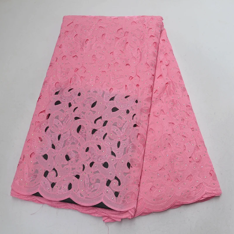 Детское розовое Африканское кружево 5 ярдов/шт. Вышитый вырез дизайн французская