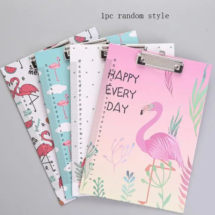 random color A4 цветок буфер обмена складной Kawaii слово Pad Вертикальная мода доска канцелярские документы Органайзер - Цвет: random color