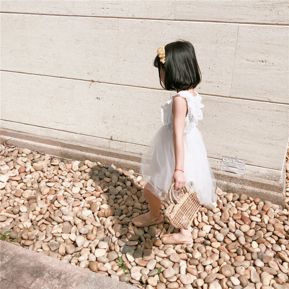 Girls Dresses 2019 Spring New Children's Wear Sweet Embroidery Mesh Stitching Vest Princess Dress | Детская одежда и обувь