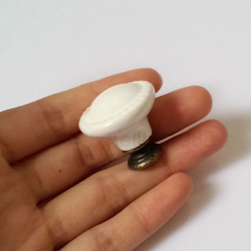 Белая керамическая ручка в форме подсолнуха для шкафа выдвижная ящика простая