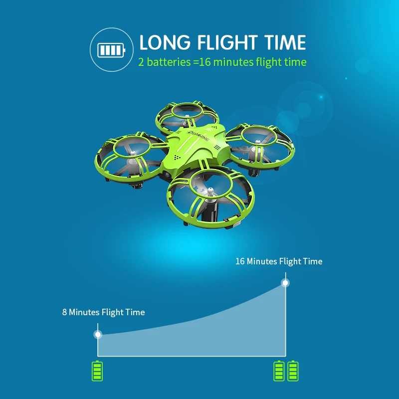 Eachine E016H мини-Квадрокоптер RTF с режимом удержания головы 8 минут время полета 2,4G RC Дрон