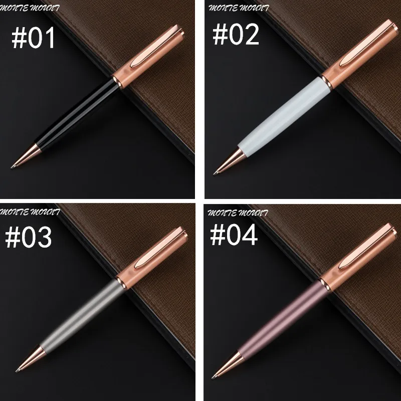 

Luxury quality pen Golden Business office Medium nib Ballpoint Pens New Student office stationery