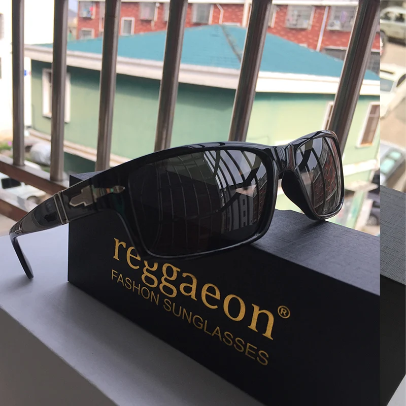 Мужские поляризационные солнцезащитные очки reggaeon квадратные в круизном стиле 4