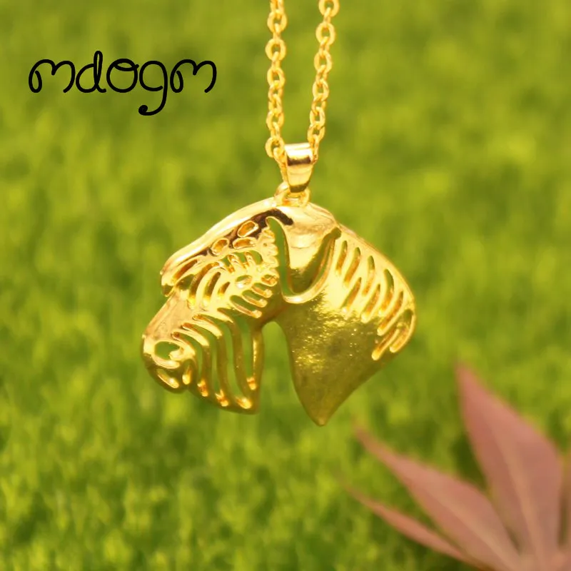 Новое милое ожерелье шнауцера подвеска в виде собаки посеребренное золото