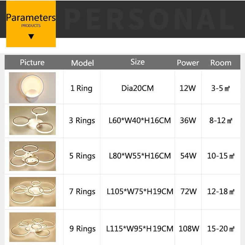 

Brown/white Modern LED Ceiling chandelier for living room bedroom Ceiling installation Aluminum chandelier lighting fixture