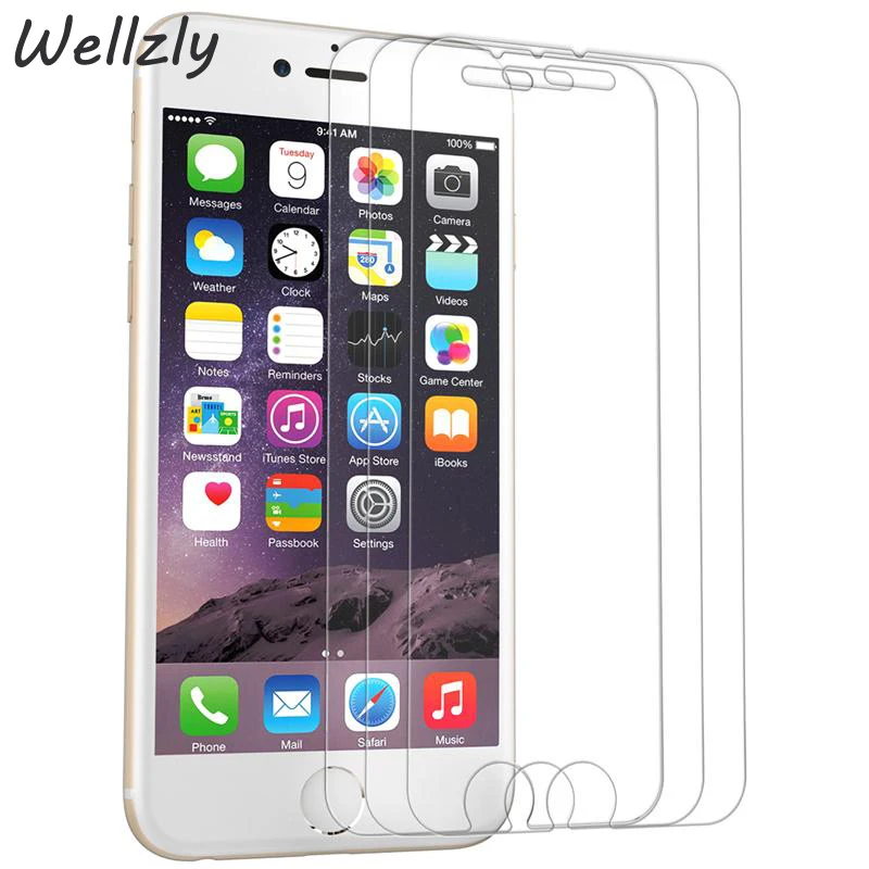 Wellzly 3 шт 2.5D Закаленное стекло для iPhone 5S 6 6S матовая защитная пленка экрана 7 8plus flim