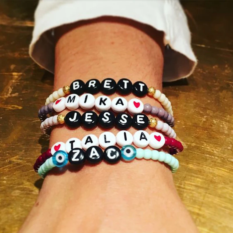 Бусы с буквами сделай сам 1000 шт. Детские аксессуары бусы алфавитом материал