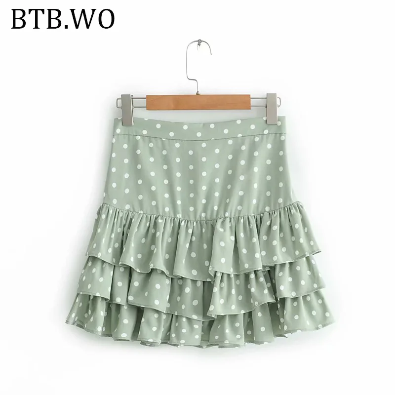 2019 Женская Милая Мини юбка с высокой талией женская летняя плиссированная мини в