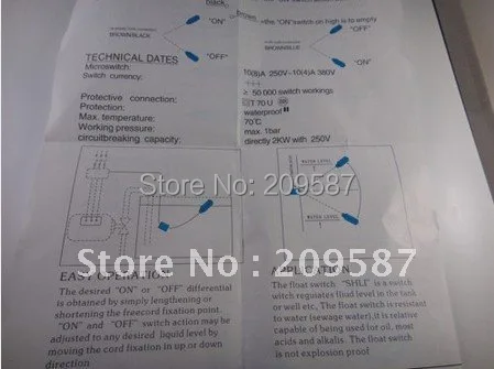 1 шт. кабель типа Поплавковый выключатель жидкий регулятор уровня воды сенсор 4