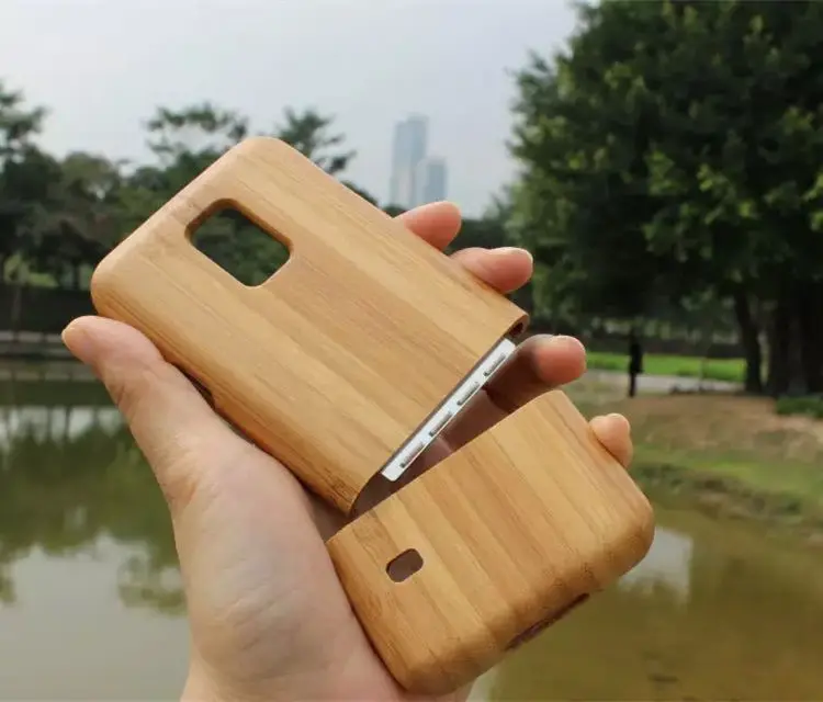 Real Natural Wood Bamboo Phone Case for Samsung Galaxy S5 mini Removable Back Cover Free Shipping |