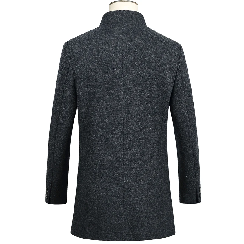 Новинка 2018 зимнее Стильное мужское шерстяное пальто для отдыха деловой