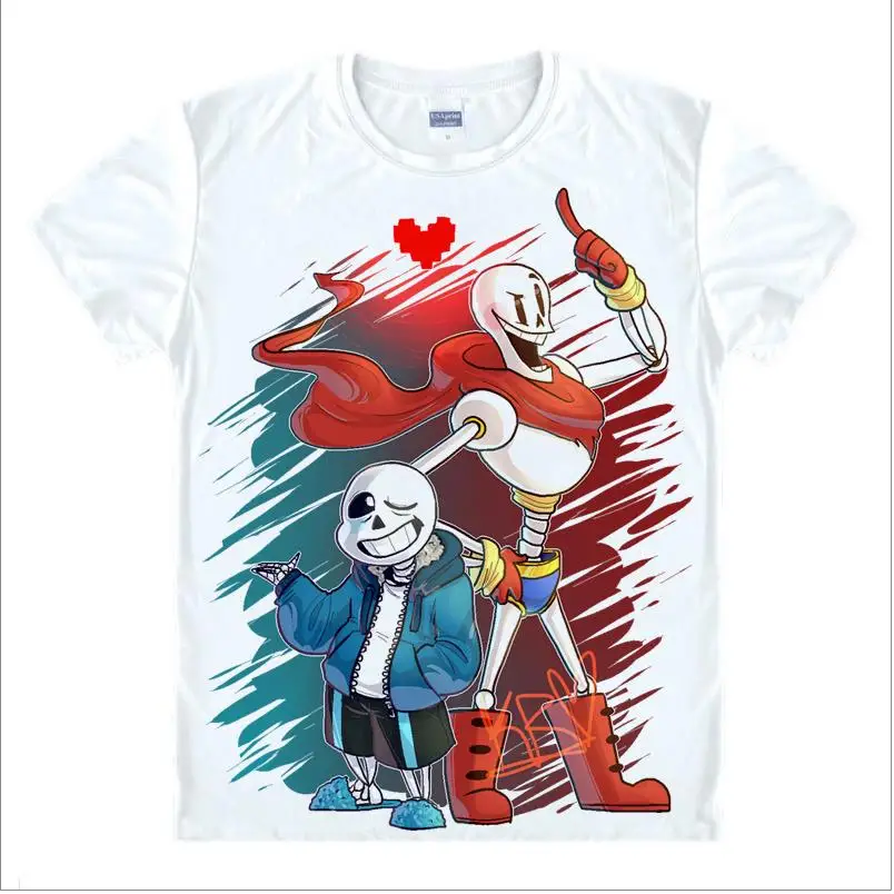 Футболка с коротким рукавом для игр Undertale sans and papyrus футболка подростков skull brother