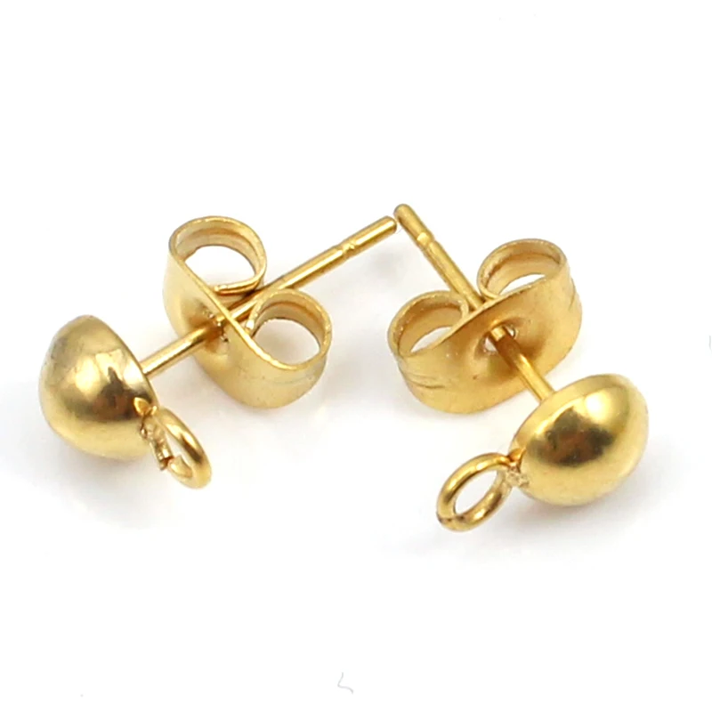 Jewellery Components gold color Findings Cabochon Setting Earrings Pin Cup Pit Stud earring base DIY Making Ear Studs Head Pins | Украшения