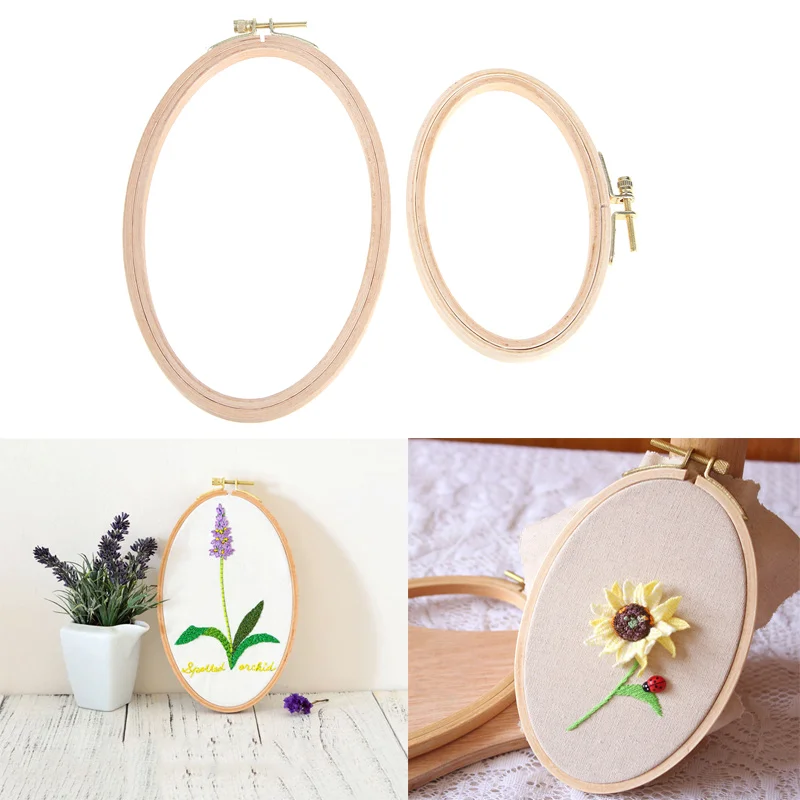Овальная бамбуковая рамка кольцо для вышивки рукоделие искусственная круглая