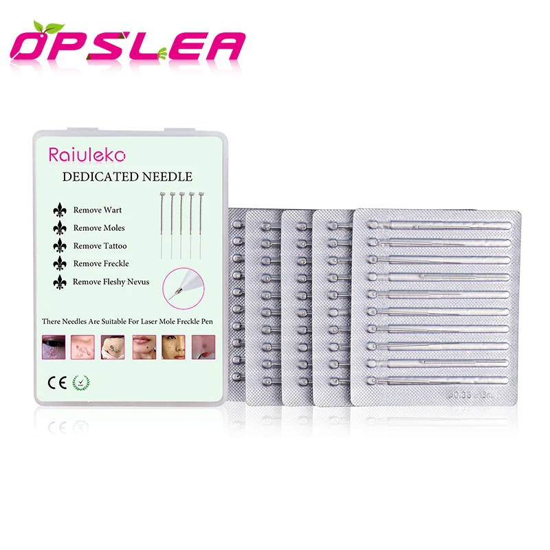 

100Pcs Dedicated Fine Needles Freckle Remover Pen For Mole Tattoo Warts Tag Removal Machine Skin Beauty Device Accessories