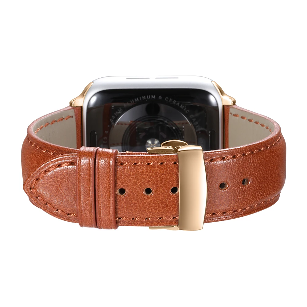 Ремешок iStrap из натуральной кожи для Apple Watch 42 мм 38 мм/44 40 серия 4 3 2 1 ремешок iWatch |