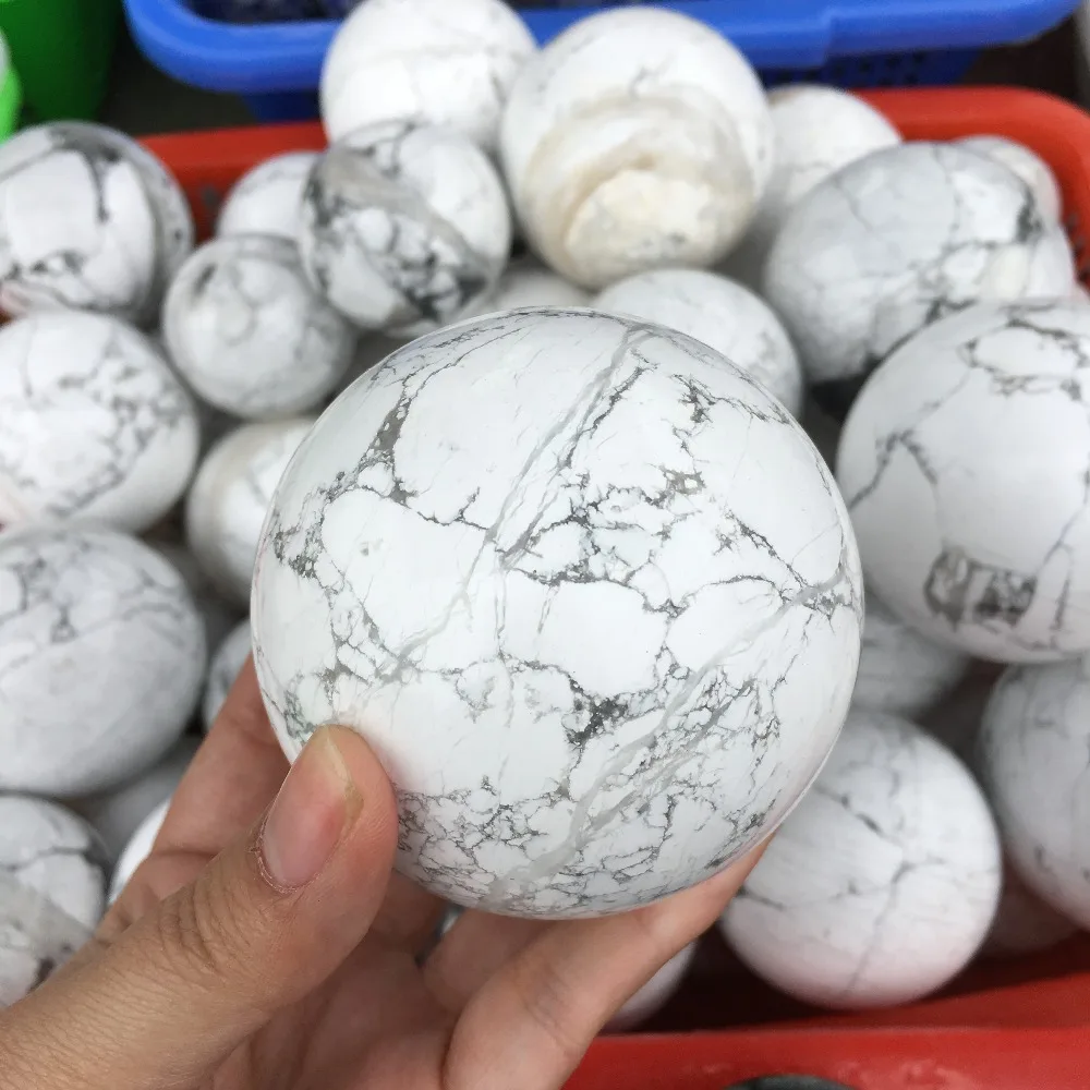60 мм натуральный белый бирюзовый камень шары howlite сферы для украшения