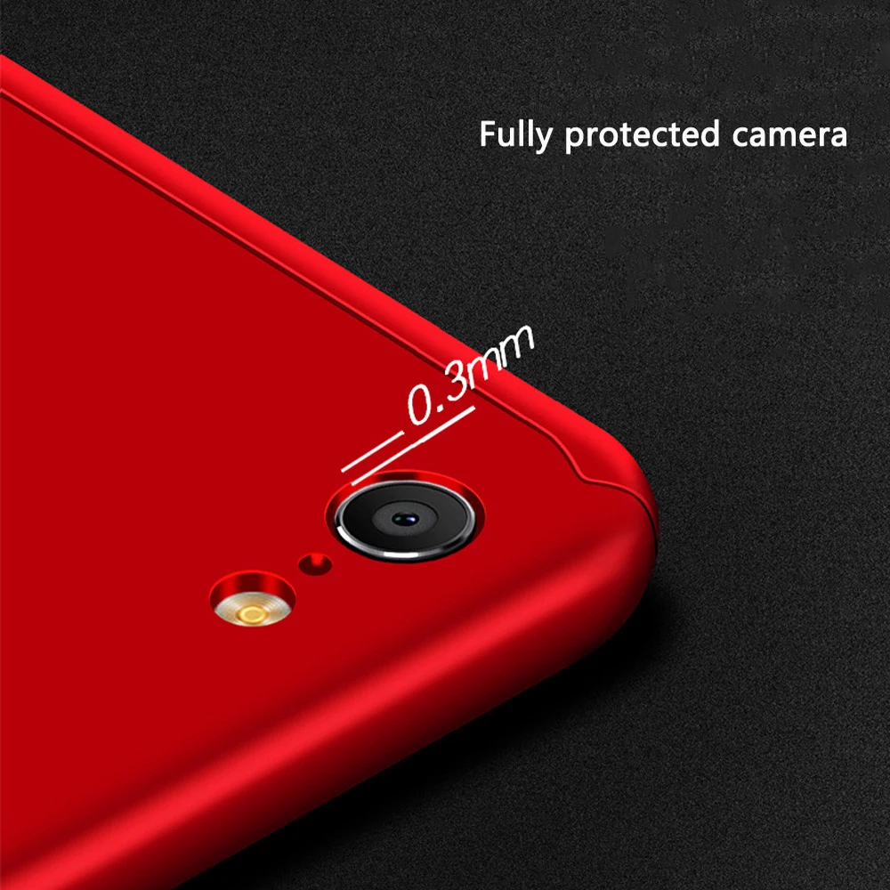 OTAO 360 Full Protective Phone Case For iPhone 8 7 Plus 6 6s 5 5S SE X 10 Cover XR Xs Max Cases With Glass | Мобильные телефоны и