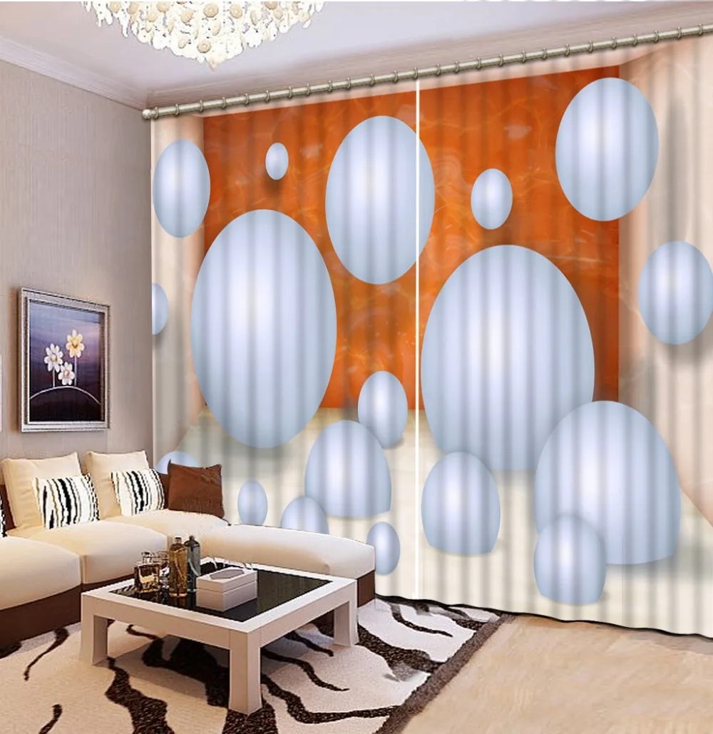 

Luxury 3D Window Curtains Living Room wedding bedroom circle curtains