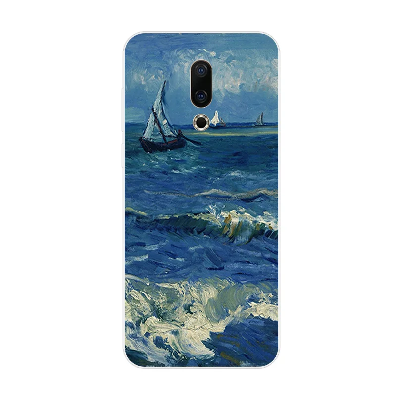 6.0 inch for Meizu 16X Case Soft Silicone Clear Protector Slim Protection Scen Back Cover M872Q Capa |