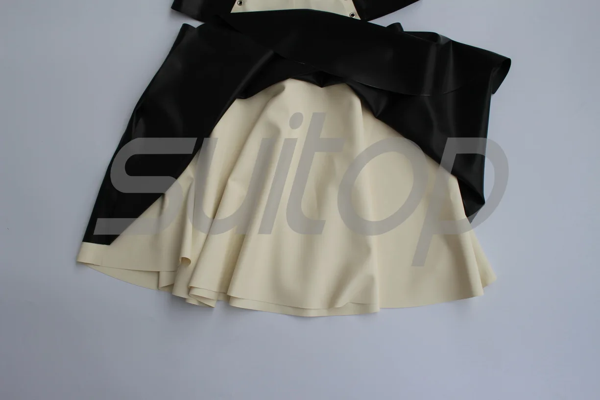 Черное латексное повседневное мини-платье sm Maid костюм для косплея | Тематическая