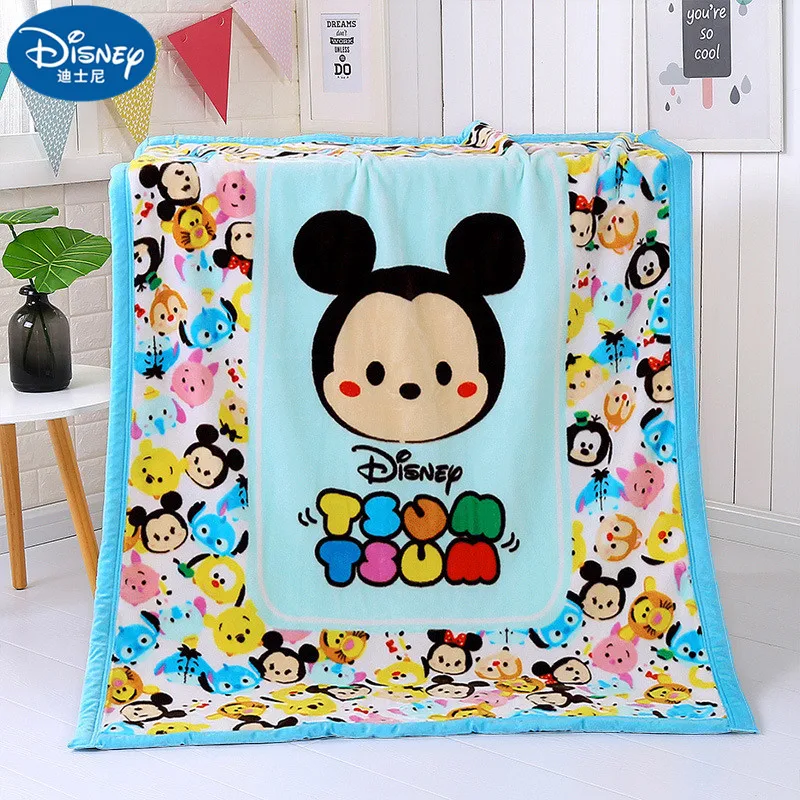 Disney Коралловое Флисовое одеяло тонкое с Микки Маусом мягкое милое мультяшное
