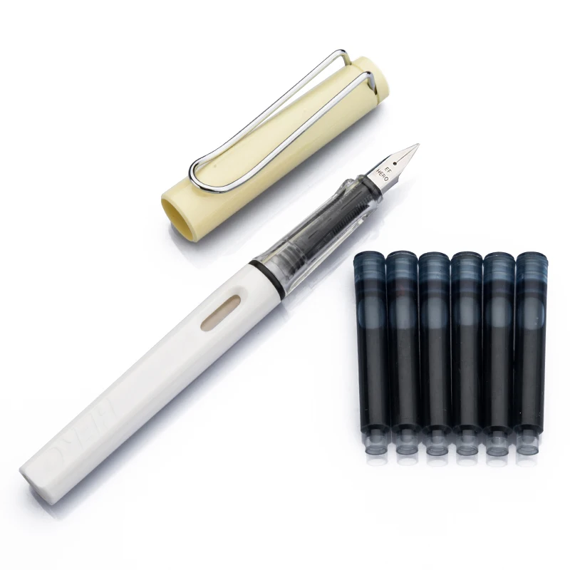 yellow and white 1 шт. 359 оригинальная аутентичная Подарочная пластиковая цветная прозрачная EF Классическая авторучка - Цвет: yellow and white