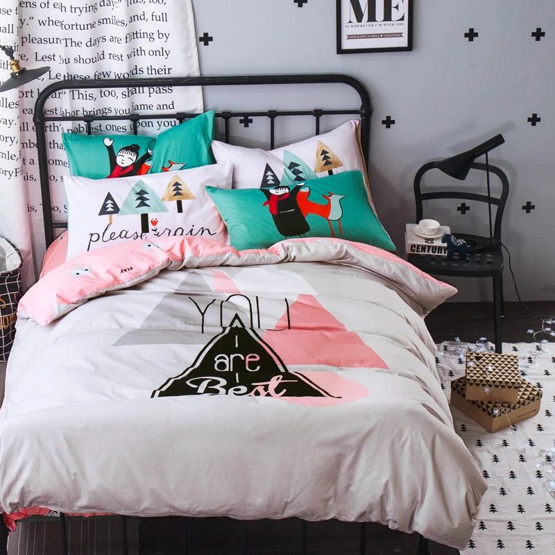 Благородный комплект постельного белья из 4 предметов 100% высококачественный