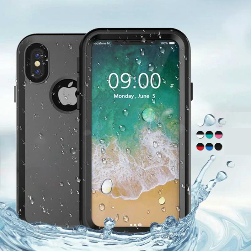BFOLLOW IP67 Водонепроницаемый чехол для iPhone 6 6S Plus/7 8 Plus/X Жесткий с кнопкой 360 Полный
