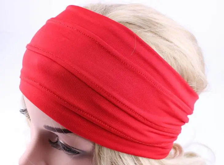 

Fashion Wide Headband Solid Color Wide Headband Turban Fold Headband for Mom Woman Headband Sporting Elastic Wide Hairband