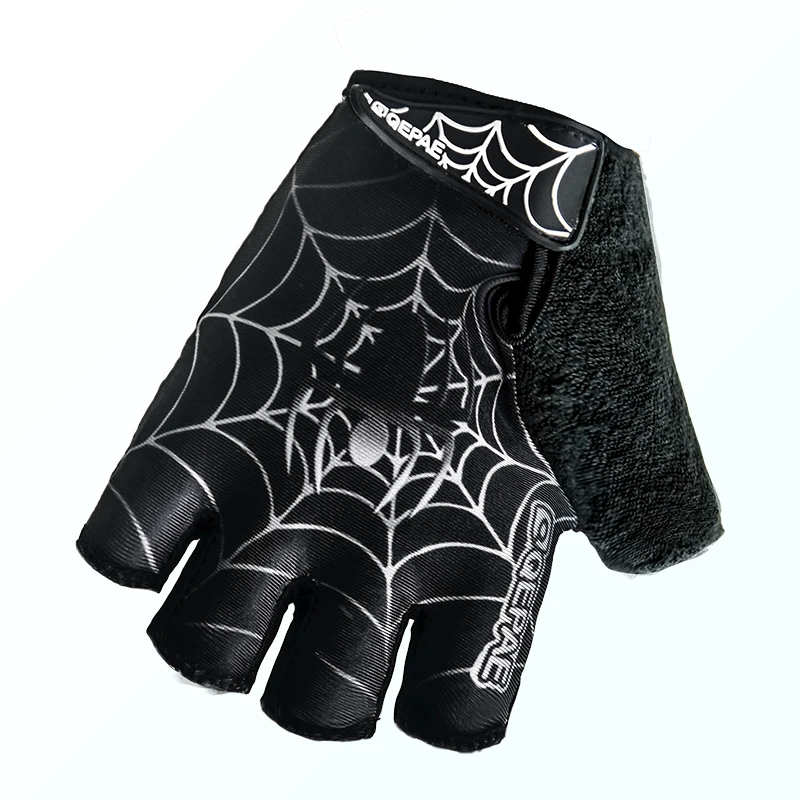 Велоспорт Перчатки Половина Finger Открытый Спорт Велосипед Дышащий ГЕЛЬ Паук