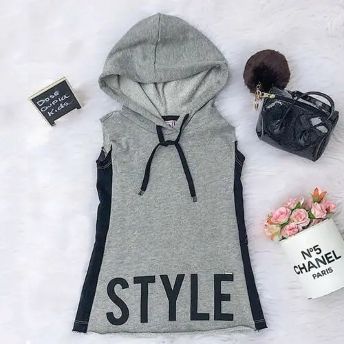 Летняя туника с надписью для маленьких девочек Повседневное платье без рукавов