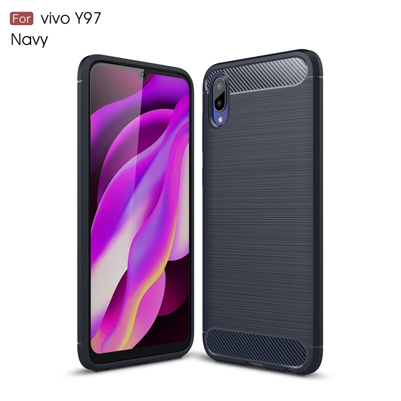 Чехол Vivo Y97 резиновый силиконовый защитный чехол противоударный мягкий для