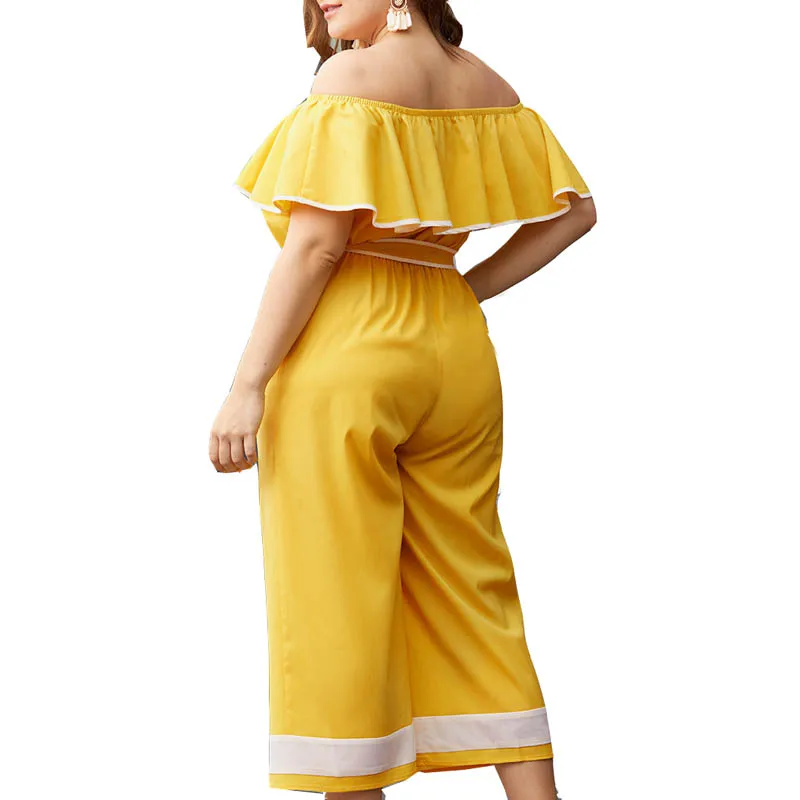Летние комбинезоны 4XL 5XL 6XL 7XL объем груди 140 см талии 112-140 бедер женские большого