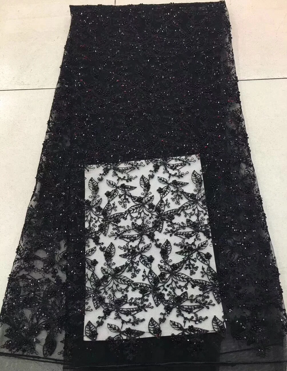 

High Quality Nigerian Lace Fabrics with Stones African French Net Lace Fabric Embroidered Tulle Mesh Lace Fabric D016